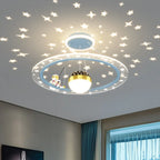 LED Star Chandelier: Kids Room Lighting Fixture for Bedroom & Study Room