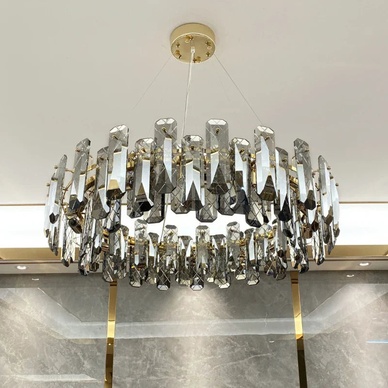 Crystal LED Chandelier for High-end Living Spaces