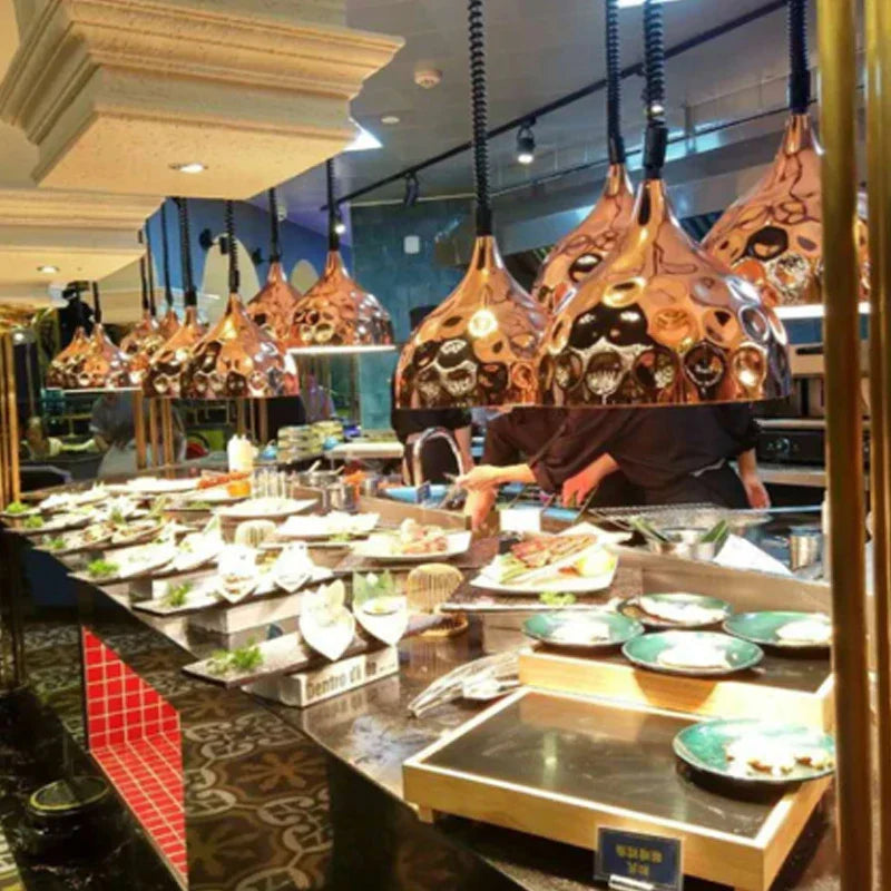 Electric Food Heat Lamp: Telescopic Pendant Light for Restaurant's Kitchen Fixtures