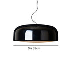 Glossy Black Round Nordic Pendant Light for Dining Room and Bar Decor