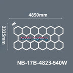 Aluminum Housing Hexagon LED Light Bar Detailing Light 5X12M Honeycomb Ceiling Lamp