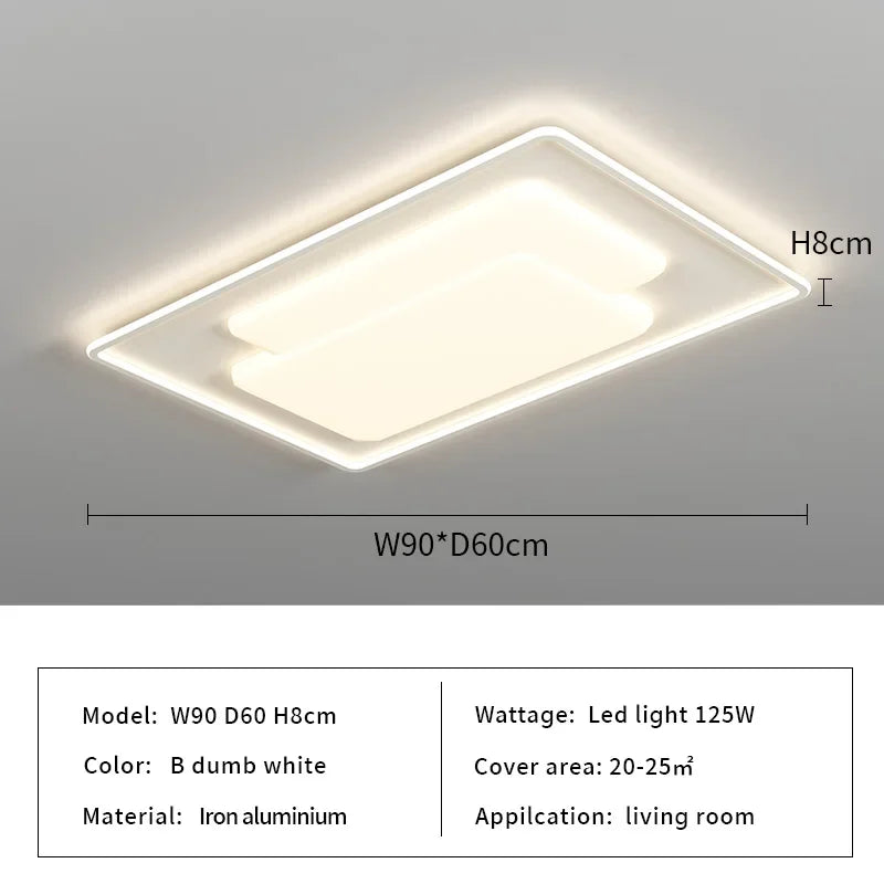 Nordic Minimalism Smart LED Ceiling Light for Modern Home Decor