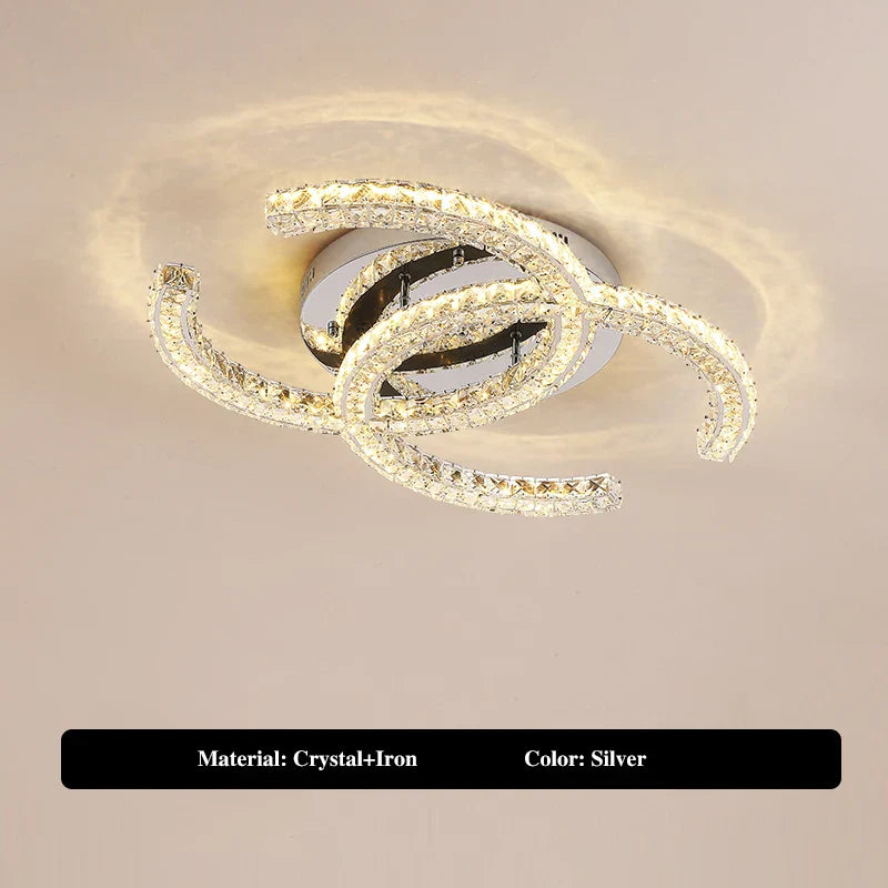 Modern LED Crystal Chandelier for Bedroom, Dining, Living Room Lighting