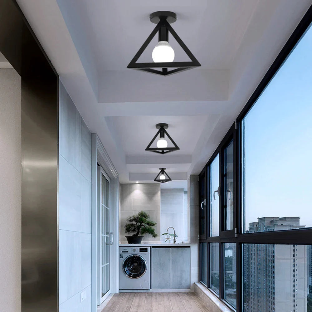 Modern Nordic Black Ceiling Light for Home Decor, E27 Loft Lamp Shade
