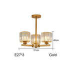 Round Black Chandelier Geometric LED Indoor Hanging Lighting For Modern Minimalist Living Room