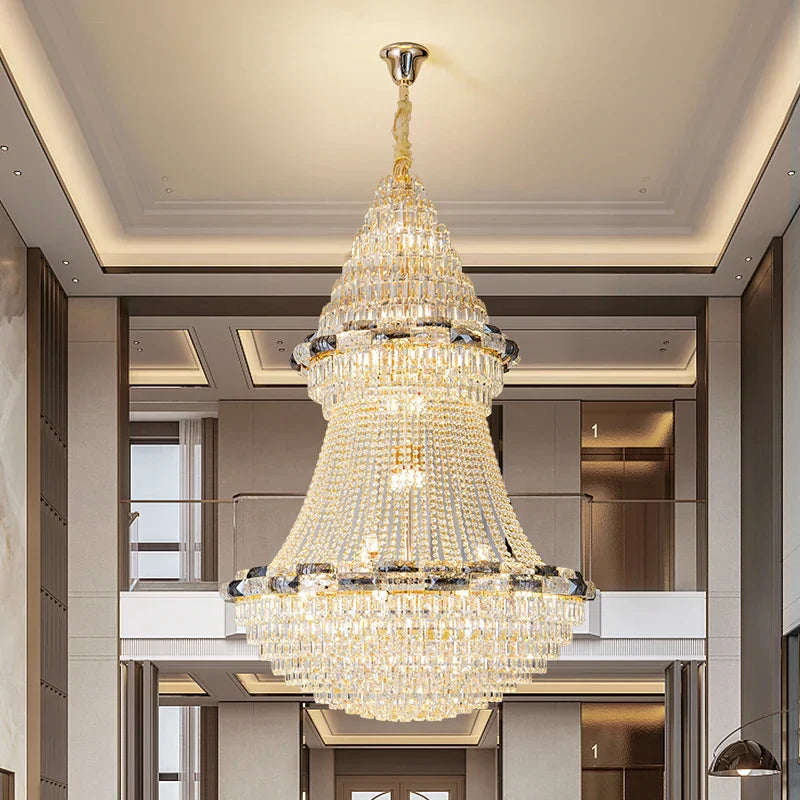 Crystal Chandelier: Elegant European Luxury Lighting for Living Room, Restaurant, and Bedroom