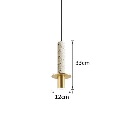 Marble Terrazzo Chandelier Lamp: Modern Cylindrical Spot Light for Restaurant, Bedroom