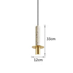 Marble Terrazzo Chandelier Lamp: Modern Cylindrical Spot Light for Restaurant, Bedroom