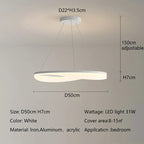 Modern Circle LED Pendant Light Dimmable Chandelier for Living Room Bedroom Décor