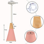 Nordic Pink Chandelier LED Pendant Light Modern Minimalist Ceiling Lamp