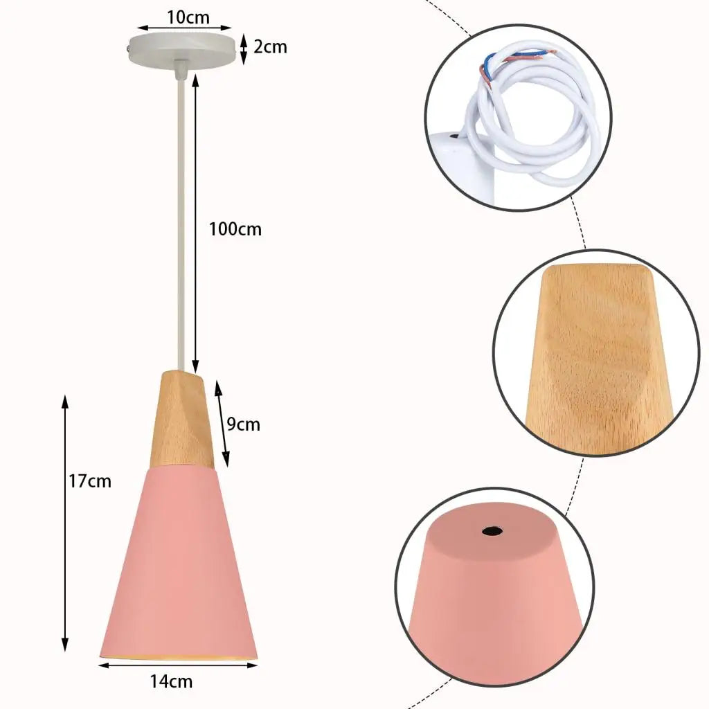 Nordic Pink Chandelier LED Pendant Light Modern Minimalist Ceiling Lamp