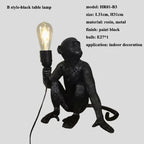 Monkey Resin LED Pendant Chandelier for Nordic Home Decor & Bedroom Lighting