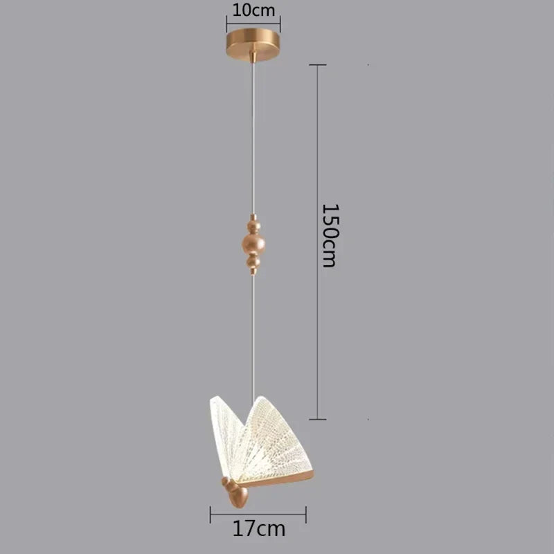 Luxury LED Butterfly Pendant Chandelier: Modern Nordic Hanging Lamp