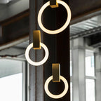 Modern Nordic Bedroom Circle Ring Chandelier LED Pendant Lighting