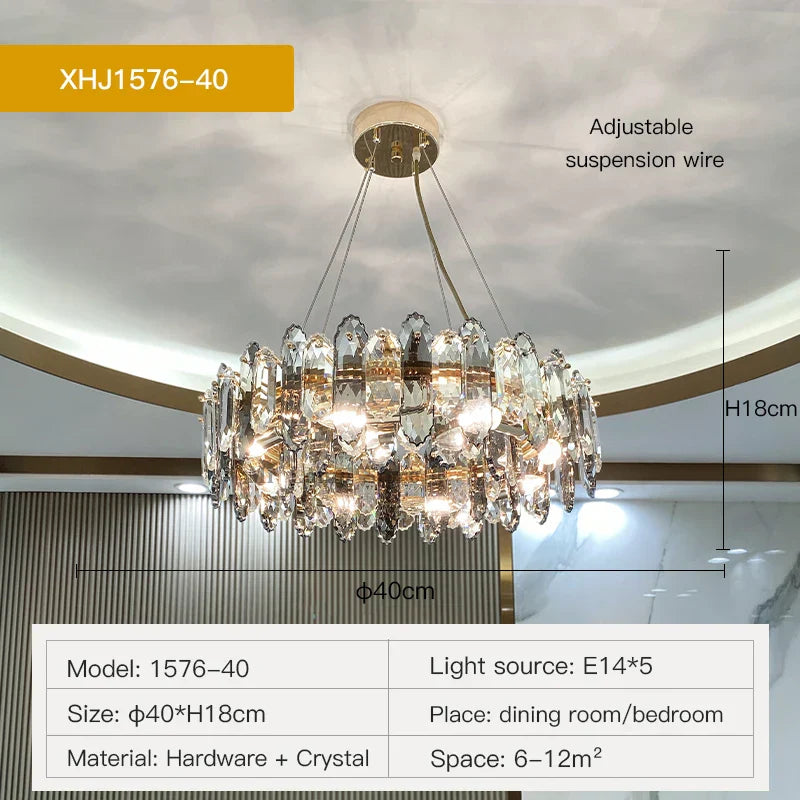 Crystal Chandelier: Luxury Nordic Post-modern Design for Living Room, Bedroom, Dining Room
