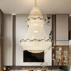 Crystal Chandelier: Elegant European Luxury Lighting for Living Room, Restaurant, and Bedroom