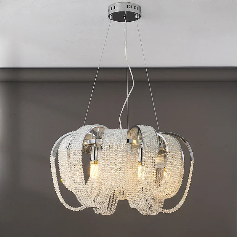 Tassel Crystal Chandelier: Luxe Lighting for Home, Restaurant, Hotel Decor