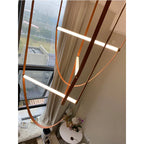 Afralia Leather Belt Chandelier: Modern Glass Tube Designer Lighting for Home, Restaurant & Villa