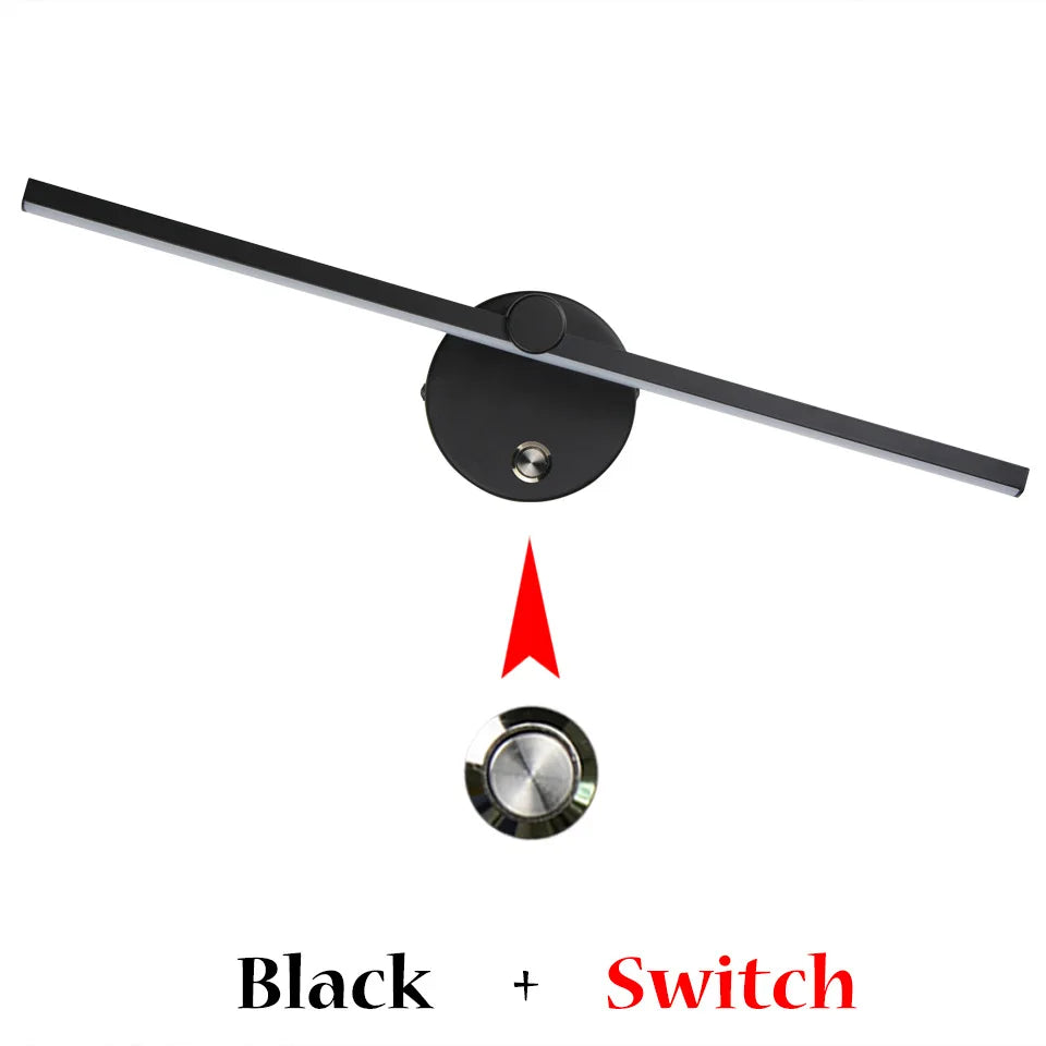 Linear LED Vanity Wall Light with Switch, 300° Rotation, 41CM - Nordic Minimalist Style
