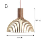 Wooden Birdcage Pendant Lamp: E27 Indoor LED Lighting for Dining Room & Bar