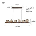 Rock Glass Chandeliers: Modern Indoor Pendant Lamps for Living Room, Bedroom & Restaurant