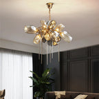 Stainless Steel Crystal Pendant Light Living Room Bedroom Stairs
