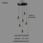 Modern LED Mini Chandelier for Penthouse Villa Kitchen Living Room & Staircase