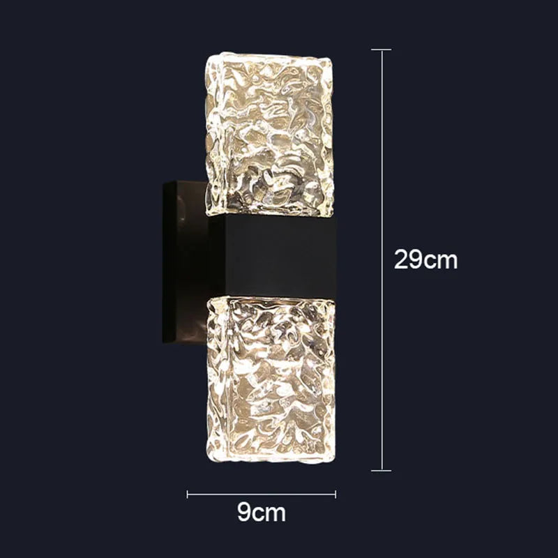 Modern Water Ripple Glass Wall Lamp for Luxury Home Decor