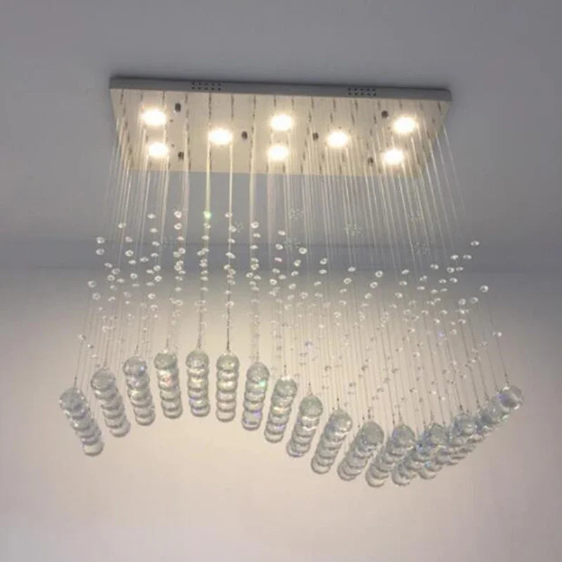 Crystal Chandelier LED Pendant Light for Living Room, Cafe, Office, Home