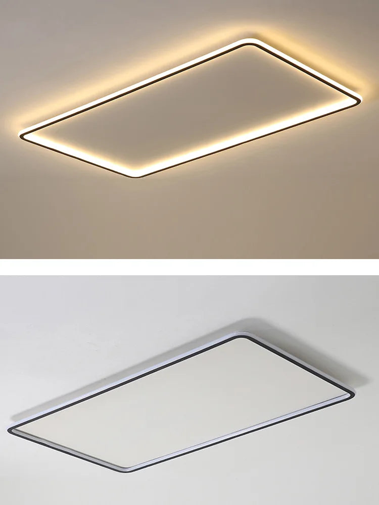 Modern LED Ceiling Lights Rectangular Smart Main Lamp Nordic Style
