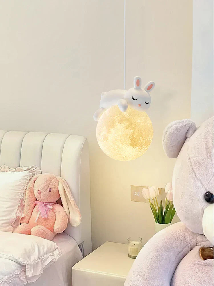 Moon LED Chandelier for Children's Room, Bedroom, Dining Room - Modern and Creative Lighting