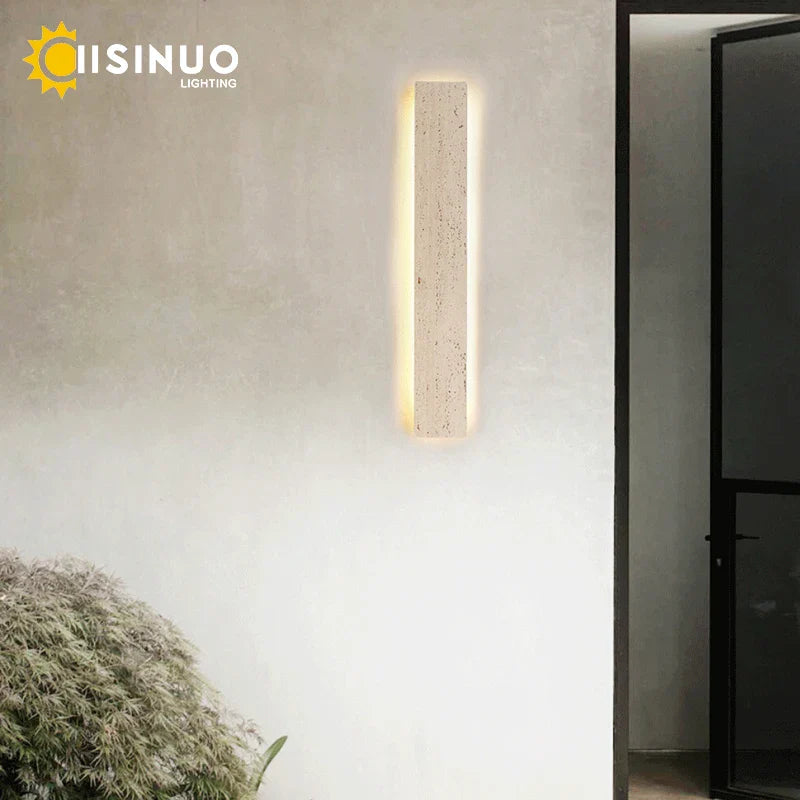 Outdoor Stone Wall Light with LED for Garden and Balcony Lighting