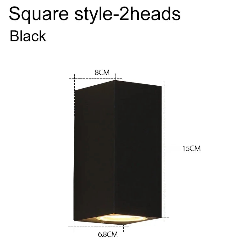 Outdoor GU10 Wall Lamp | Die-casting Engineering Lighting for Garden Villa