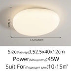 Nordic Cream LED Ceiling Lamp - Modern, Minimalist for Living Room, Bedroom, Restaurant