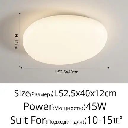Nordic Cream LED Ceiling Lamp - Modern, Minimalist for Living Room, Bedroom, Restaurant