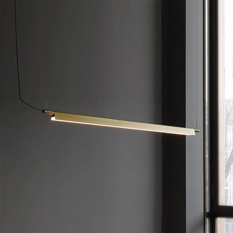 Scandinavian Linear Pendant Lamp for Living Room Office LED Dining Table