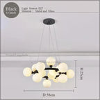 LED Glass Chandelier Pendant Lamp for Living Room Dining Room Lighting