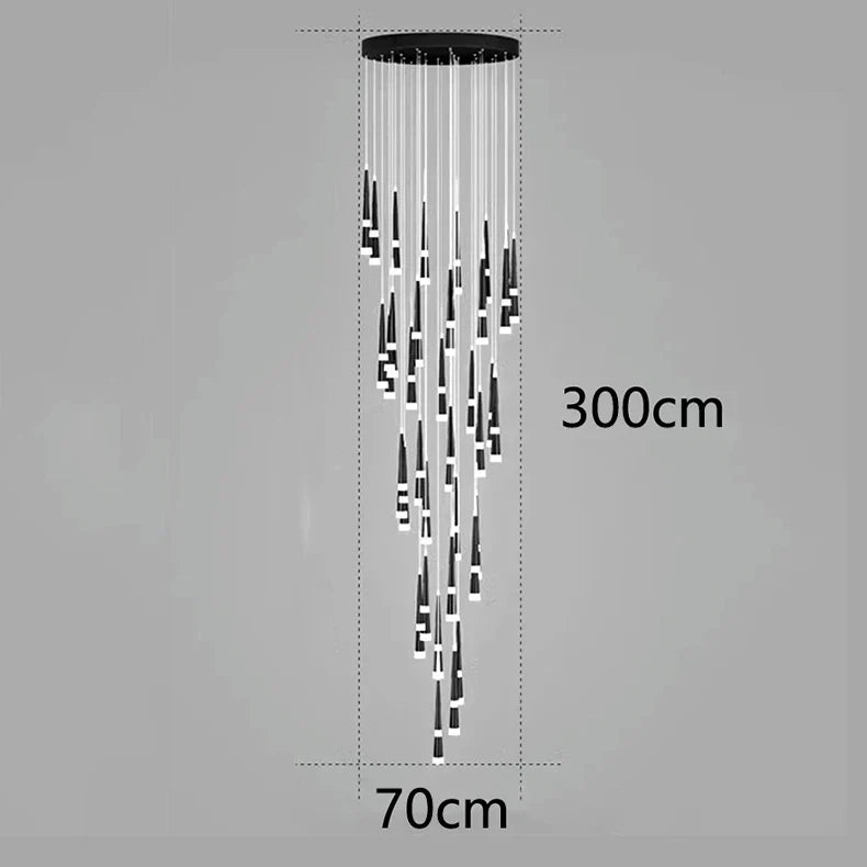 Nordic Stair Chandelier Living Dining Room Pendant Ceiling Light Indoor Lighting