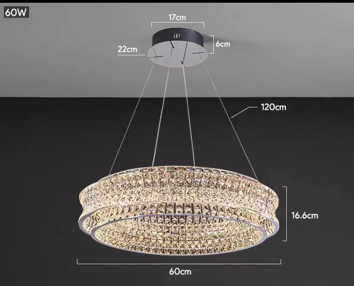 K9 Crystal Luxury Chandelier for Restaurant Bar Hotel LED Lamps