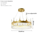 Princess Crown Crystal LED Chandelier for Home Lighting