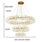Crystal Flower Chandelier: Nordic Luxury Lighting for Home Decor & Restaurant
