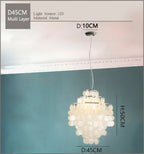 Nordic Shell Wind Chime Chandelier LED Pendant Light