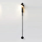 Black Rotating LED Wall Lamp for Bedroom, Stair, Aisle - Modern Indoor Lighting Fixtures