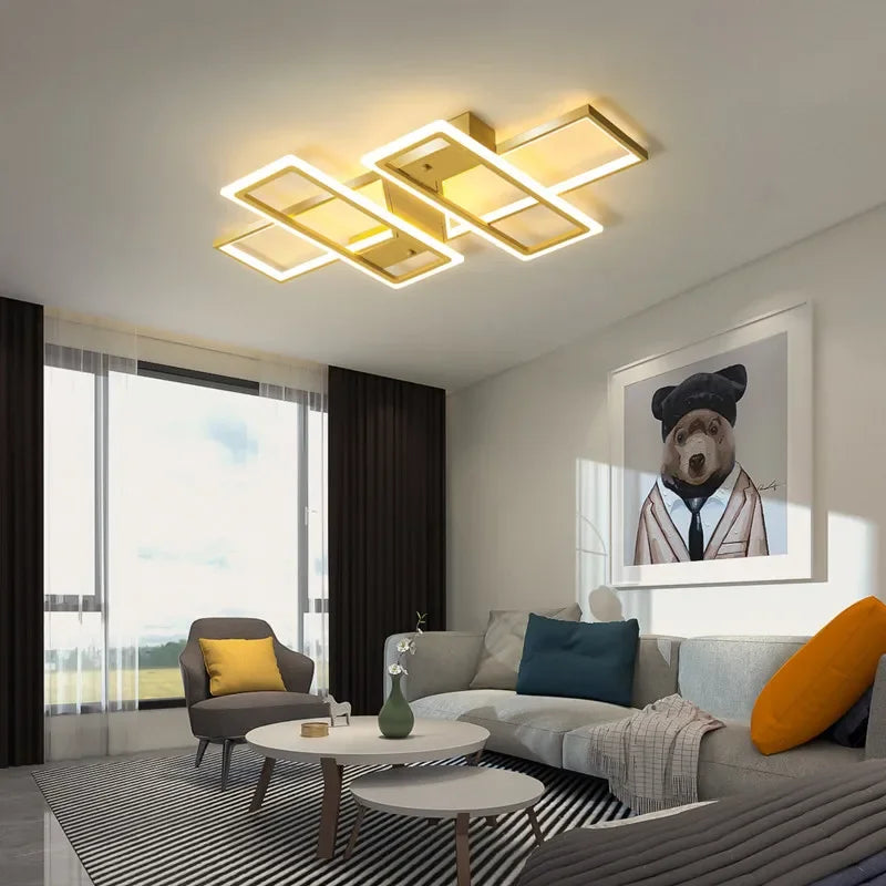 LED Ceiling Chandelier: Modern Living Room Dining Kitchen Decor Lighting Fixture