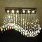 Crystal Pendant Lights: Luxury Modern Rectangle Hanging Lamps for Home Indoor Décor