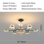 Nordic Glass Ball LED Ceiling Light for Bedroom Living Room Decoration Indoor Lighting