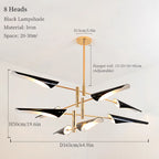 Modern Iron Hanging Ceiling Lamp LED Light Chandelier for Living Room Bedroom Shop Bar