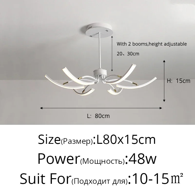 LED Chandeliers for Modern Living Room Bedroom Study Kitchen Lighting