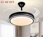 LED Invisible Fan Lamp Modern Ceiling Chandelier for Living Room Bedroom