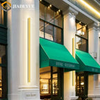 Golden Modern Outdoor LED Wall Light - IP65 Waterproof Garden Lighting